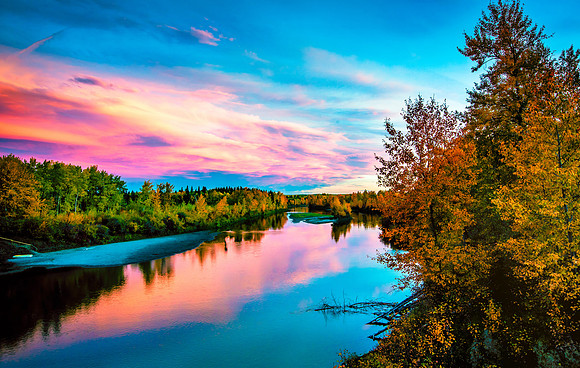 The Sky Reflecting on The Pembina
