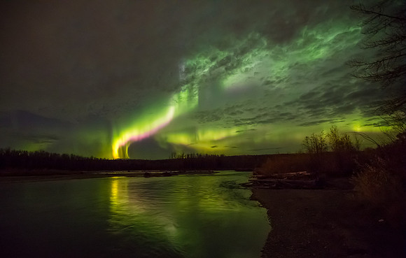 Ribbons over the Athabasca