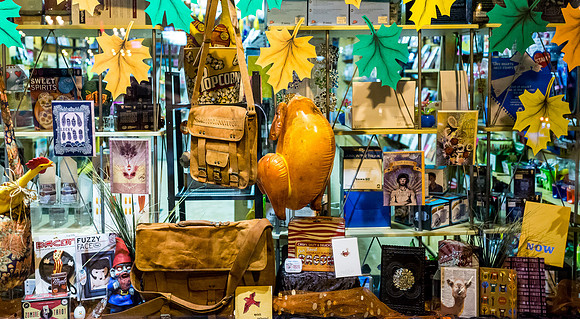 A fall shop window