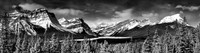 Above Hector Lake {Blanck and White}