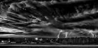 Light over Rochfort Bridge Bridge in black