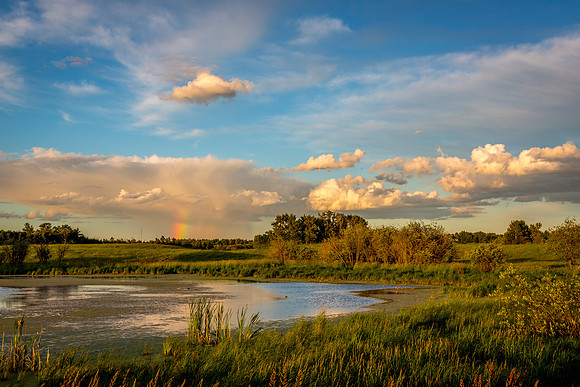 Ranbow Over a Pond